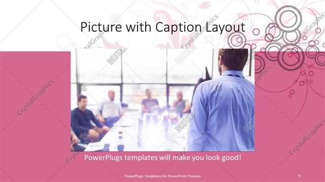 Picture with Caption presentation slide layout