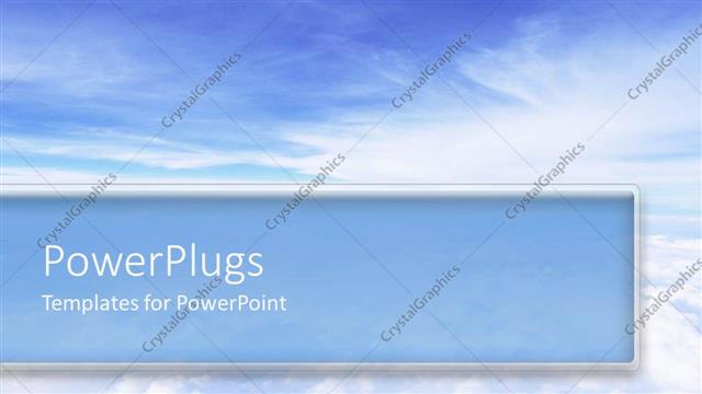  Presentation with business abstract - An abstract of a cleat blue sky with a blue strip
