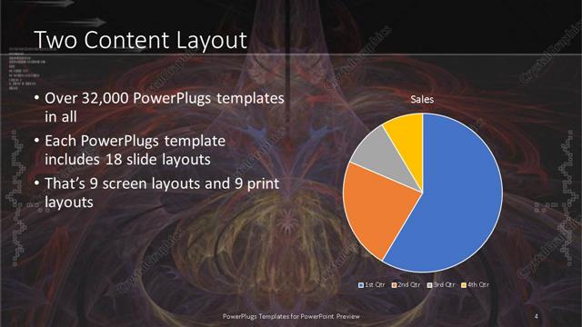 Two Content presentation slide layout