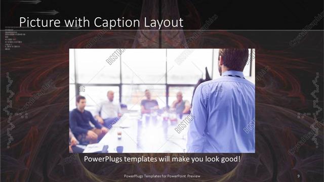 Picture with Caption presentation slide layout