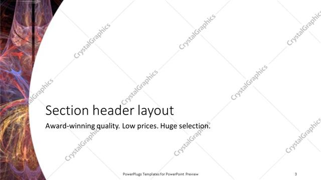 Section Header presentation slide layout