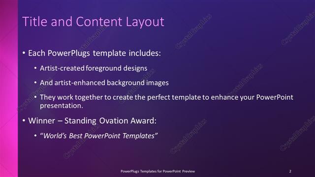Title and Content presentation slide layout