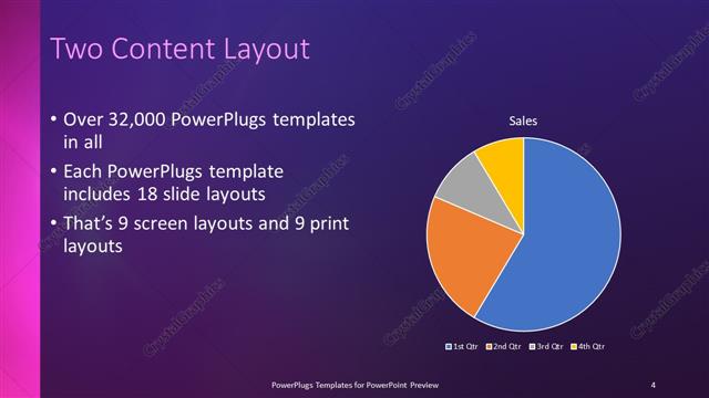 Two Content presentation slide layout