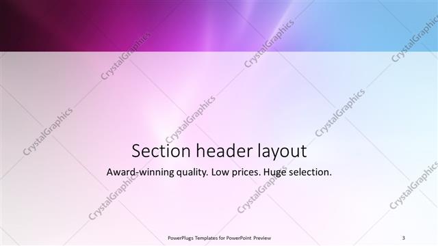 Section Header presentation slide layout