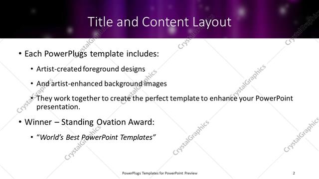 Title and Content presentation slide layout