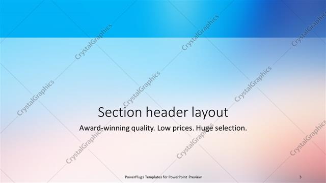 Section Header presentation slide layout