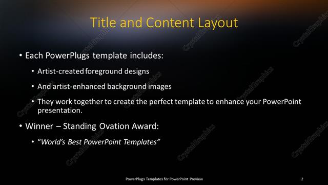 Title and Content presentation slide layout