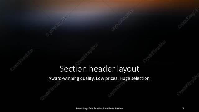 Section Header presentation slide layout