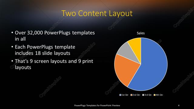 Two Content presentation slide layout