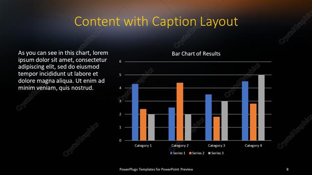 Content with Caption presentation slide layout