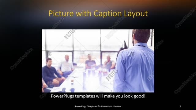 Picture with Caption presentation slide layout