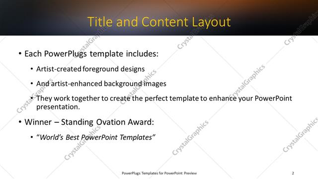 Title and Content presentation slide layout
