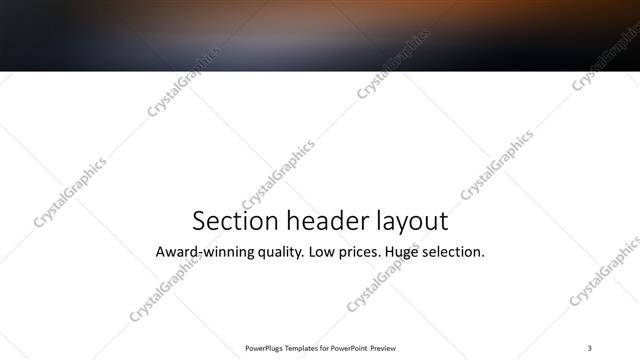 Section Header presentation slide layout
