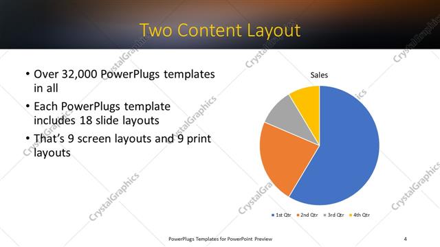 Two Content presentation slide layout