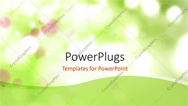  Presentation with abstract green - Abstract colorful bokeh effect