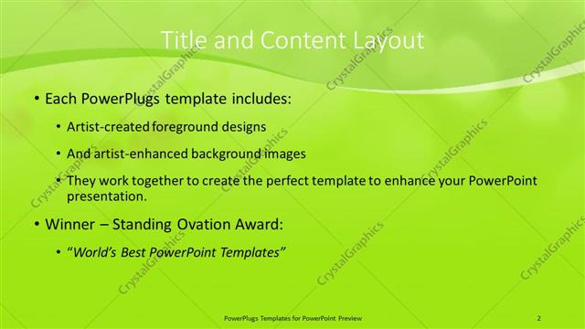 Title and Content presentation slide layout