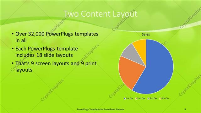 Two Content presentation slide layout