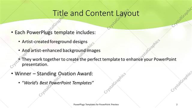 Title and Content presentation slide layout