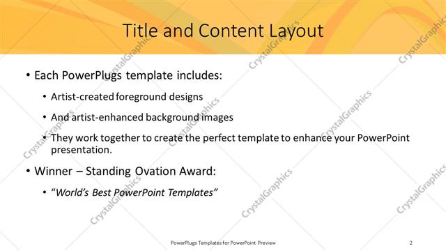 Title and Content presentation slide layout