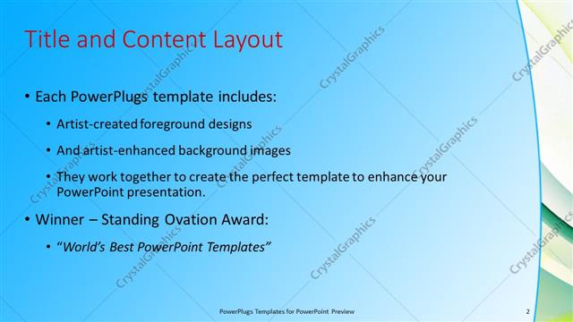 Title and Content presentation slide layout