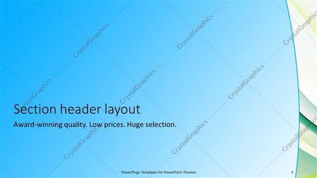 Section Header presentation slide layout