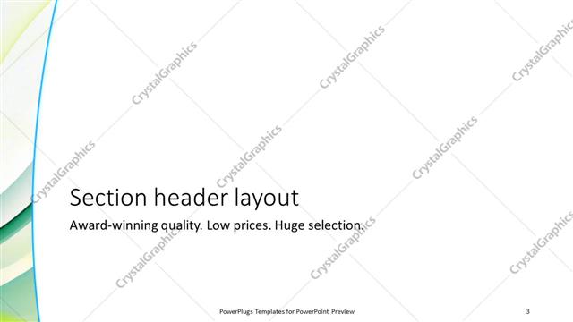 Section Header presentation slide layout
