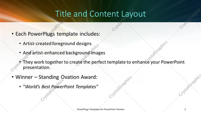 Title and Content presentation slide layout