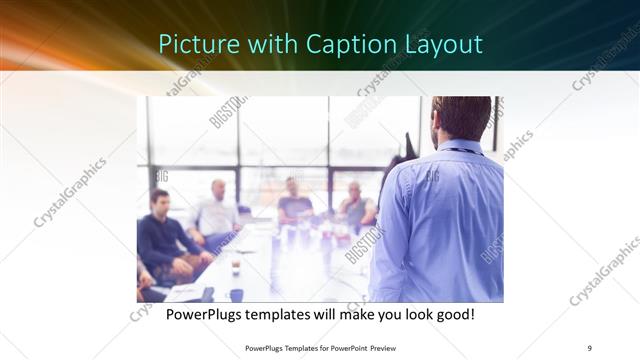 Picture with Caption presentation slide layout
