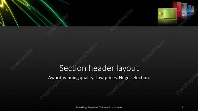 Section Header presentation slide layout