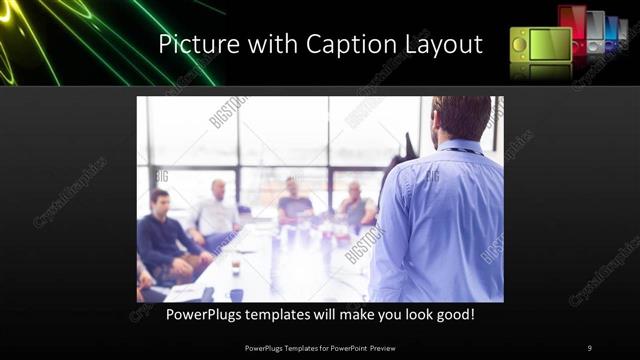 Picture with Caption presentation slide layout