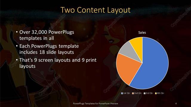 Two Content presentation slide layout
