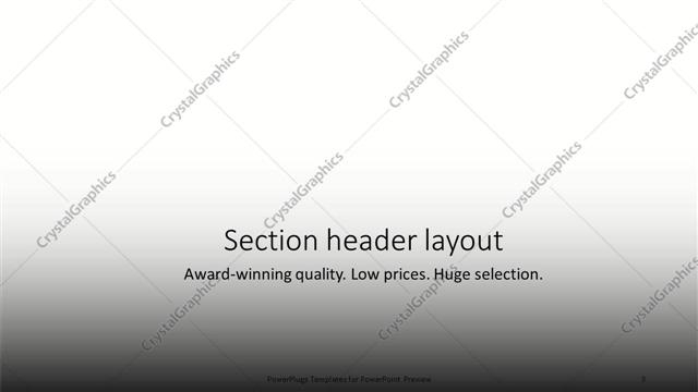 Section Header presentation slide layout