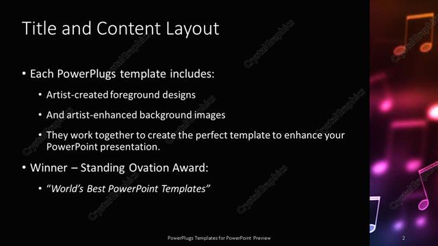 Title and Content presentation slide layout