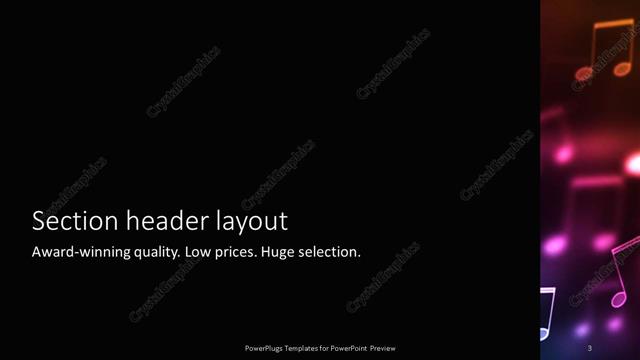 Section Header presentation slide layout