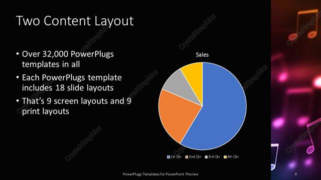 Two Content presentation slide layout