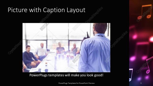 Picture with Caption presentation slide layout