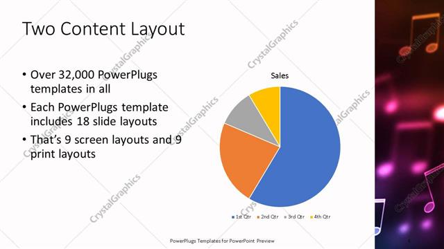 Two Content presentation slide layout