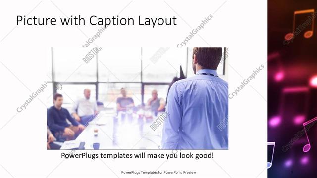 Picture with Caption presentation slide layout