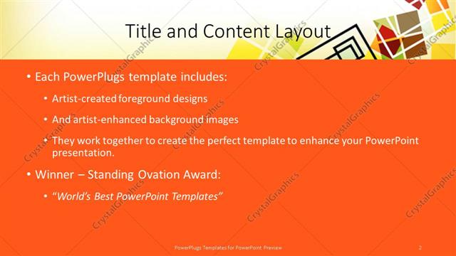 Title and Content presentation slide layout
