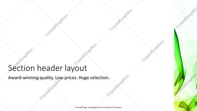 Section Header presentation slide layout