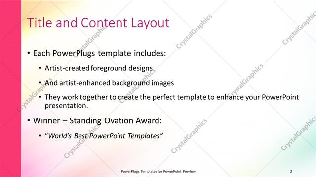 Title and Content presentation slide layout