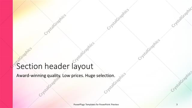 Section Header presentation slide layout