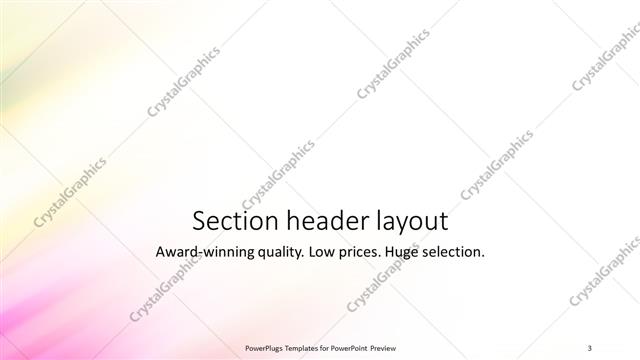 Section Header presentation slide layout