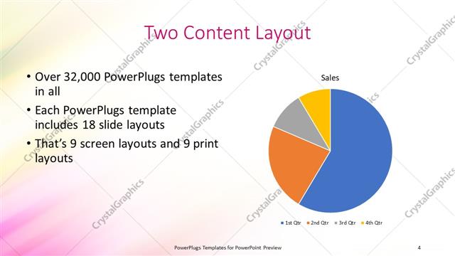 Two Content presentation slide layout