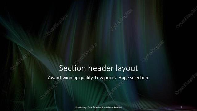 Section Header presentation slide layout