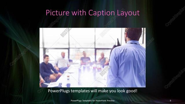 Picture with Caption presentation slide layout