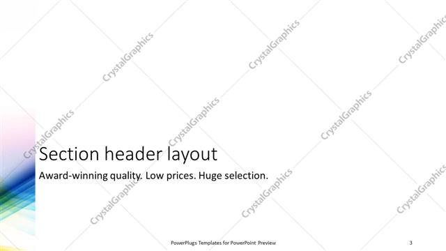 Section Header presentation slide layout