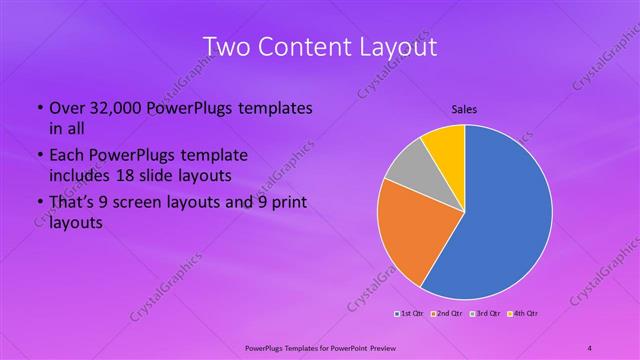 Two Content presentation slide layout