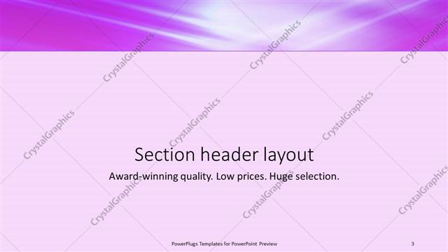 Section Header presentation slide layout