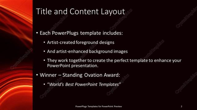 Title and Content presentation slide layout